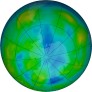 Antarctic ozone map for 2024-06-21